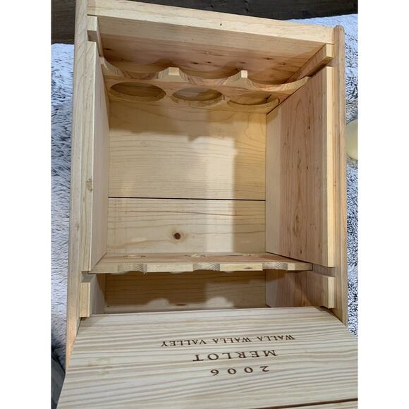 Northstar 2006 Merlot Wine Wood Display Case Storage Box Container 6 Bottle - Picture 10 of 13